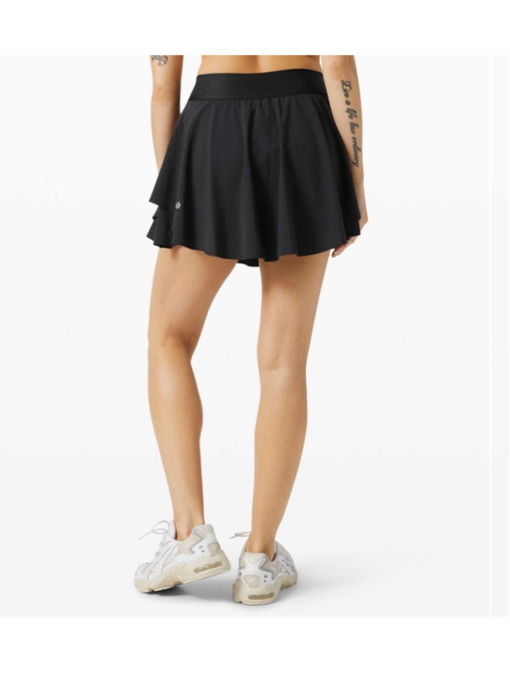 Women's Lululemon Court Rival High Rise Skort Size 4 Tall Black